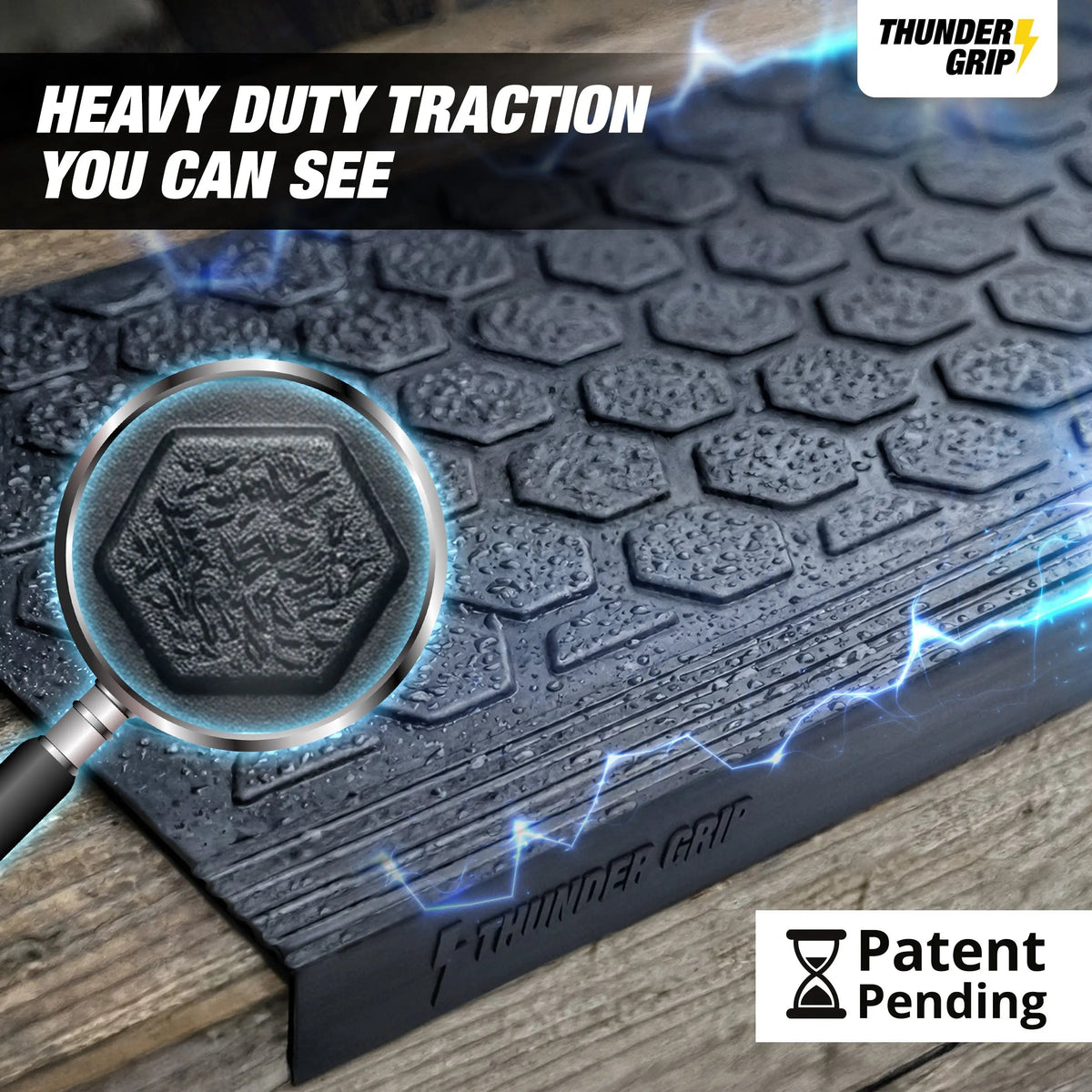 Thunder Grip Heavy-Duty Rubber Stair Treads for Outdoor