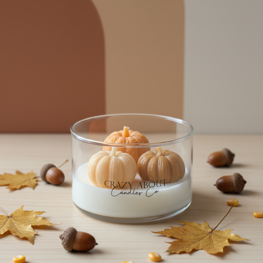 Pumpkin Harvest Soy Candle in Glass Jar