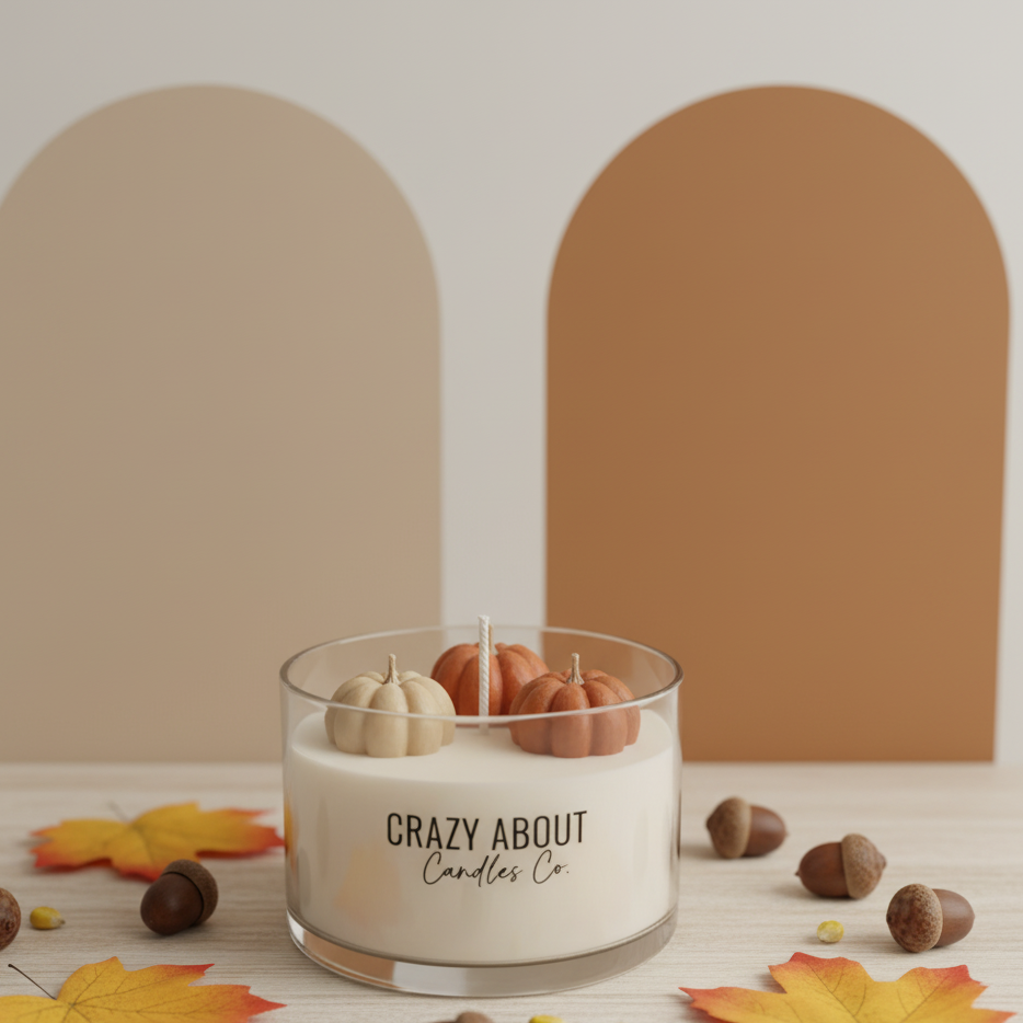 Pumpkin Harvest Soy Candle in Glass Jar