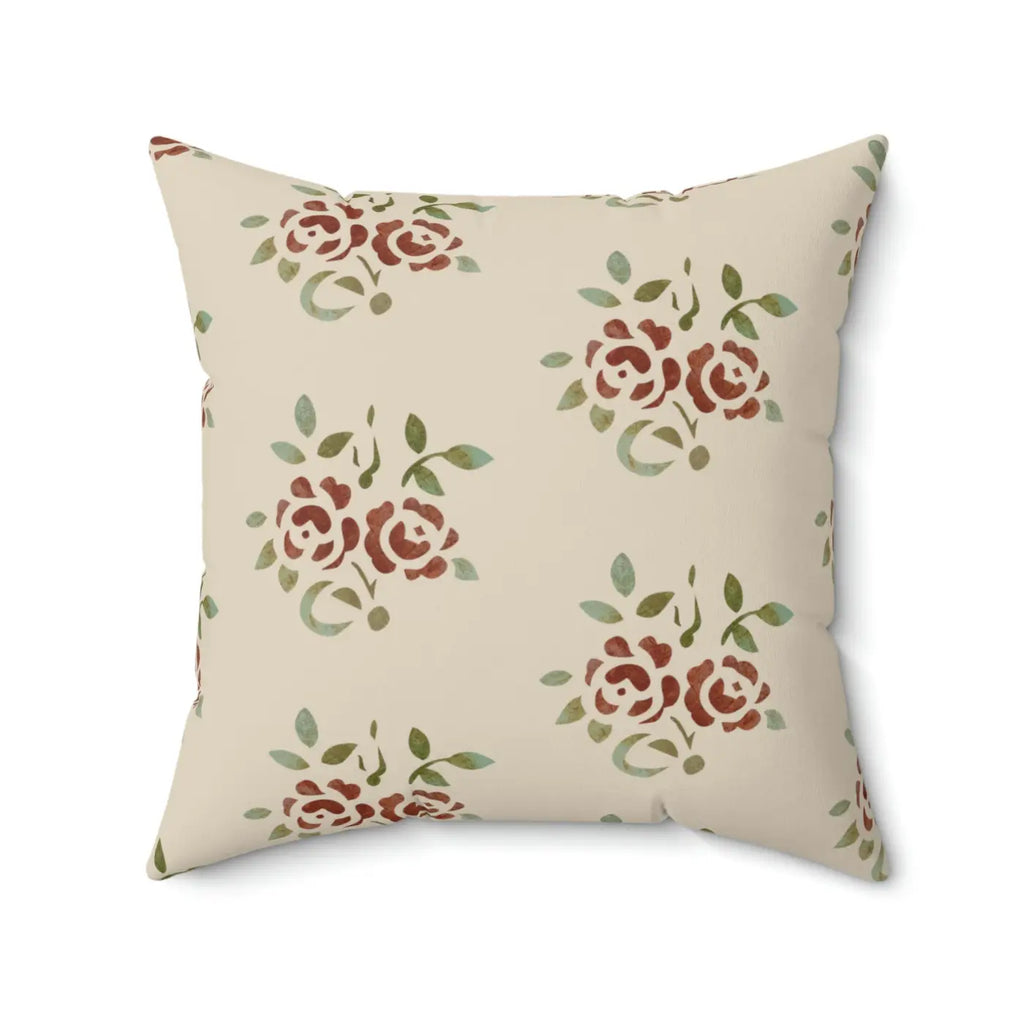 DipaliZ Roses Throw Pillow Square Polyester Cushion